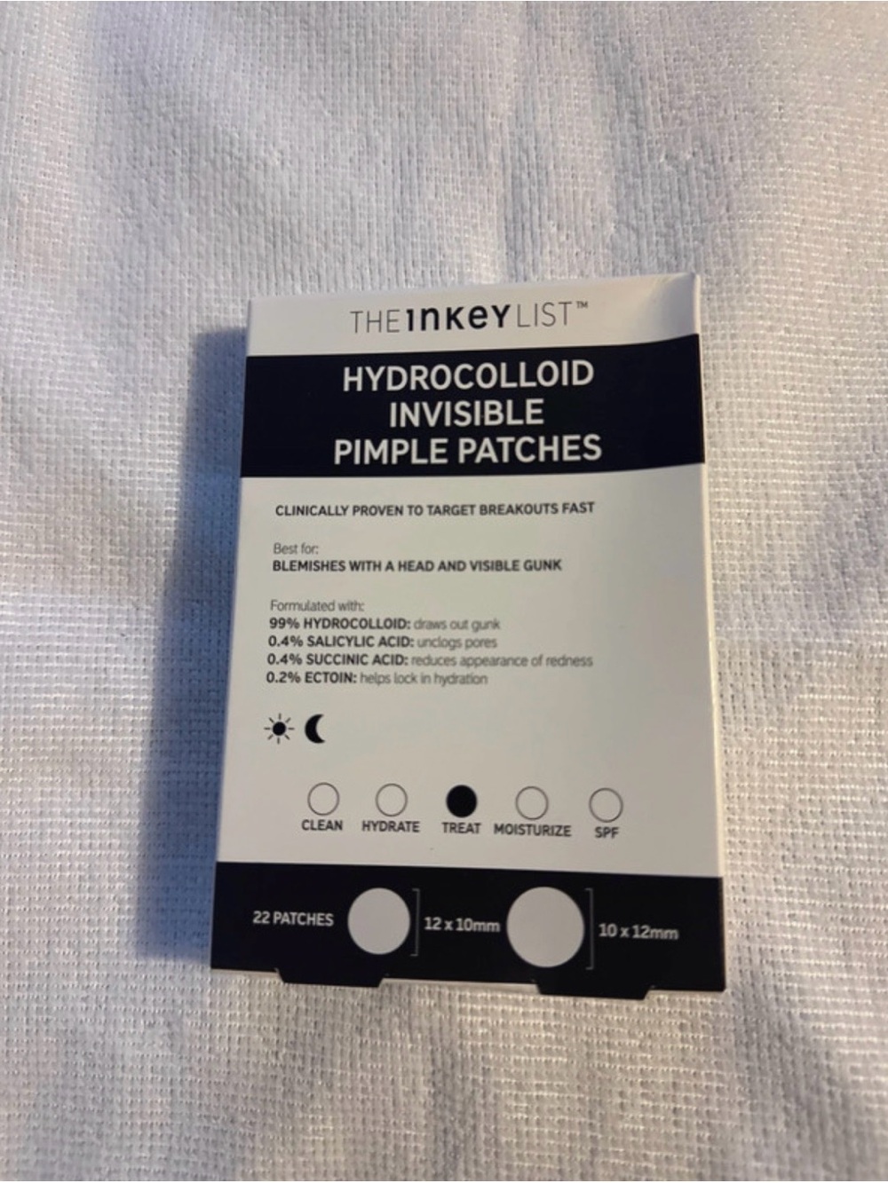 The Inkey List Hydrocolloid Invisible Pimple Patches — White